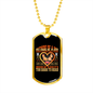 Dark to Read Heart Necklace Stainless Steel or 18k Gold Dog Tag 24" Chain-Express Your Love Gifts