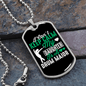 Daughter Drum Major Necklace Stainless Steel or 18k Gold Dog Tag 24" Chain-Express Your Love Gifts