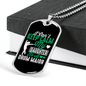 Daughter Drum Major Necklace Stainless Steel or 18k Gold Dog Tag 24" Chain-Express Your Love Gifts
