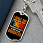 Daughter From God Keychain Stainless Steel or 18k Gold Dog Tag Keyring-Express Your Love Gifts