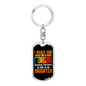Daughter From God Keychain Stainless Steel or 18k Gold Dog Tag Keyring-Express Your Love Gifts