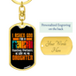 Daughter From God Keychain Stainless Steel or 18k Gold Dog Tag Keyring-Express Your Love Gifts