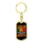 Daughter From God Keychain Stainless Steel or 18k Gold Dog Tag Keyring-Express Your Love Gifts