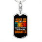 Daughter From God Keychain Stainless Steel or 18k Gold Dog Tag Keyring-Express Your Love Gifts