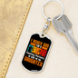 Daughter From God Keychain Stainless Steel or 18k Gold Dog Tag Keyring-Express Your Love Gifts