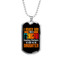 Daughter From God Necklace Stainless Steel or 18k Gold Dog Tag 24" Chain-Express Your Love Gifts