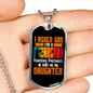 Daughter From God Necklace Stainless Steel or 18k Gold Dog Tag 24" Chain-Express Your Love Gifts