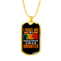 Daughter From God Necklace Stainless Steel or 18k Gold Dog Tag 24" Chain-Express Your Love Gifts