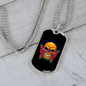 Day of Day Sugar Skull Necklace Stainless Steel or 18k Gold Dog Tag 24" Chain-Express Your Love Gifts
