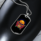 Day of Day Sugar Skull Necklace Stainless Steel or 18k Gold Dog Tag 24" Chain-Express Your Love Gifts