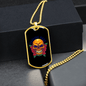 Day of Day Sugar Skull Necklace Stainless Steel or 18k Gold Dog Tag 24" Chain-Express Your Love Gifts