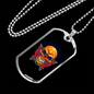 Day of Day Sugar Skull Necklace Stainless Steel or 18k Gold Dog Tag 24" Chain-Express Your Love Gifts