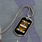 Day Off Can't Lie Around Brown Necklace Stainless Steel or 18k Gold Dog Tag 24" Chain-Express Your Love Gifts