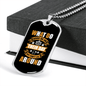 Day Off Can't Lie Around Brown Necklace Stainless Steel or 18k Gold Dog Tag 24" Chain-Express Your Love Gifts