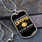 Day Without Crypto is Wasted Crypto Necklace Stainless Steel or 18k Gold Dog Tag 24" Chain-Express Your Love Gifts