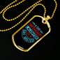 Day Without Laughter Necklace Stainless Steel or 18k Gold Dog Tag 24" Chain-Express Your Love Gifts