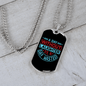 Day Without Laughter Necklace Stainless Steel or 18k Gold Dog Tag 24" Chain-Express Your Love Gifts