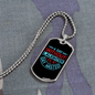 Day Without Laughter Necklace Stainless Steel or 18k Gold Dog Tag 24" Chain-Express Your Love Gifts