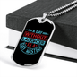 Day Without Laughter Necklace Stainless Steel or 18k Gold Dog Tag 24" Chain-Express Your Love Gifts