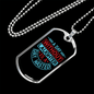Day Without Laughter Necklace Stainless Steel or 18k Gold Dog Tag 24" Chain-Express Your Love Gifts