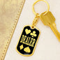 Dealer Keychain Dog Tag Stainless Steel or 18k Gold-Express Your Love Gifts
