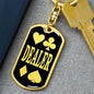 Dealer Keychain Dog Tag Stainless Steel or 18k Gold-Express Your Love Gifts