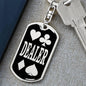 Dealer Keychain Dog Tag Stainless Steel or 18k Gold-Express Your Love Gifts