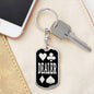 Dealer Keychain Dog Tag Stainless Steel or 18k Gold-Express Your Love Gifts