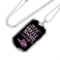 Dear Coffee & Trucker Dog Tag Stainless Steel or 18k Gold 24" Chain-Express Your Love Gifts