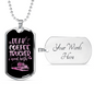 Dear Coffee & Trucker Dog Tag Stainless Steel or 18k Gold 24" Chain-Express Your Love Gifts