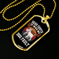 Dear Santa Necklace Stainless Steel or 18k Gold Dog Tag 24" Chain-Express Your Love Gifts