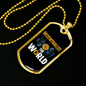 Decentralize The World Crypto Necklace Stainless Steel or 18k Gold Dog Tag 24" Chain-Express Your Love Gifts