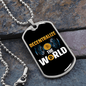 Decentralize The World Crypto Necklace Stainless Steel or 18k Gold Dog Tag 24" Chain-Express Your Love Gifts