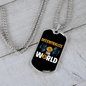 Decentralize The World Crypto Necklace Stainless Steel or 18k Gold Dog Tag 24" Chain-Express Your Love Gifts