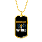 Decentralize The World Crypto Necklace Stainless Steel or 18k Gold Dog Tag 24" Chain-Express Your Love Gifts