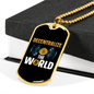Decentralize The World Crypto Necklace Stainless Steel or 18k Gold Dog Tag 24" Chain-Express Your Love Gifts