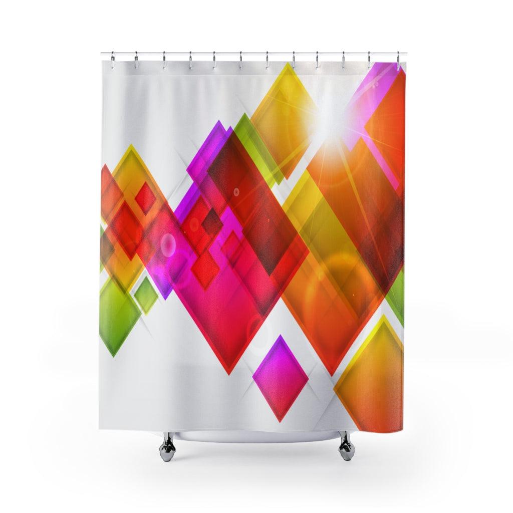 Decor Shiny Geometric Stylish Design 71" x 74" Elegant Waterproof Shower Curtain for a Spa-like Bathroom Paradise Exceptional Craftsmanship-Express Your Love Gifts