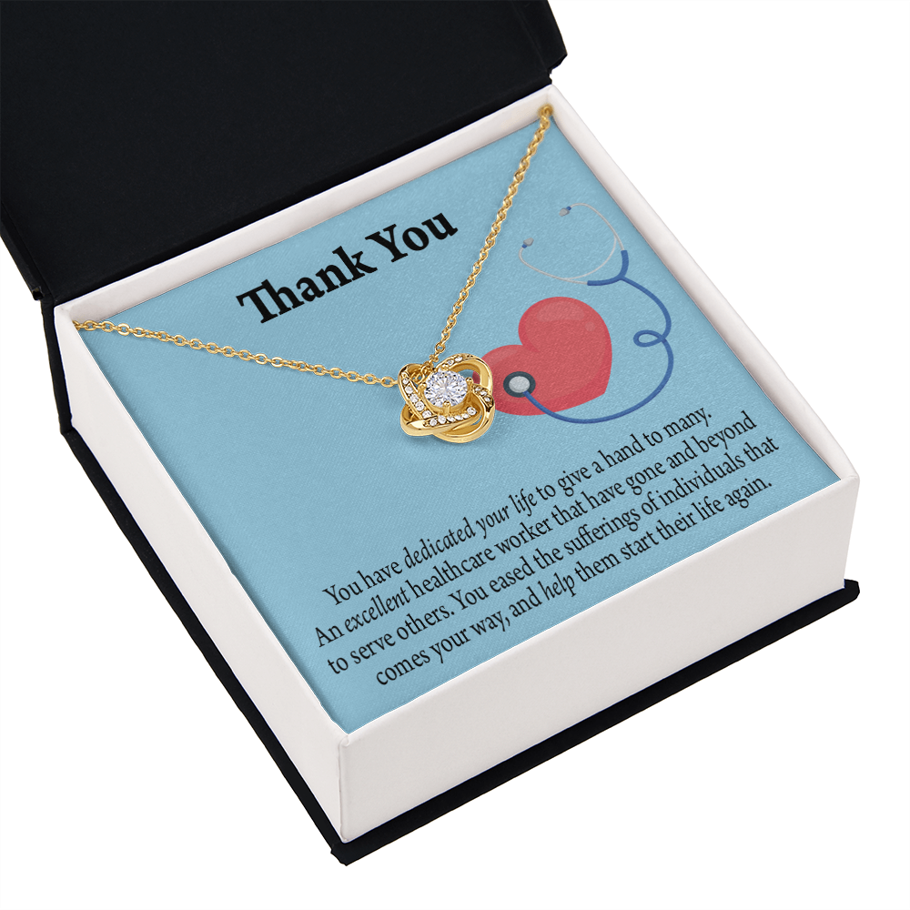 Dedicated Nurse Healthcare Medical Worker Nurse Appreciation Gift Infinity Knot Necklace Message Card-Express Your Love Gifts