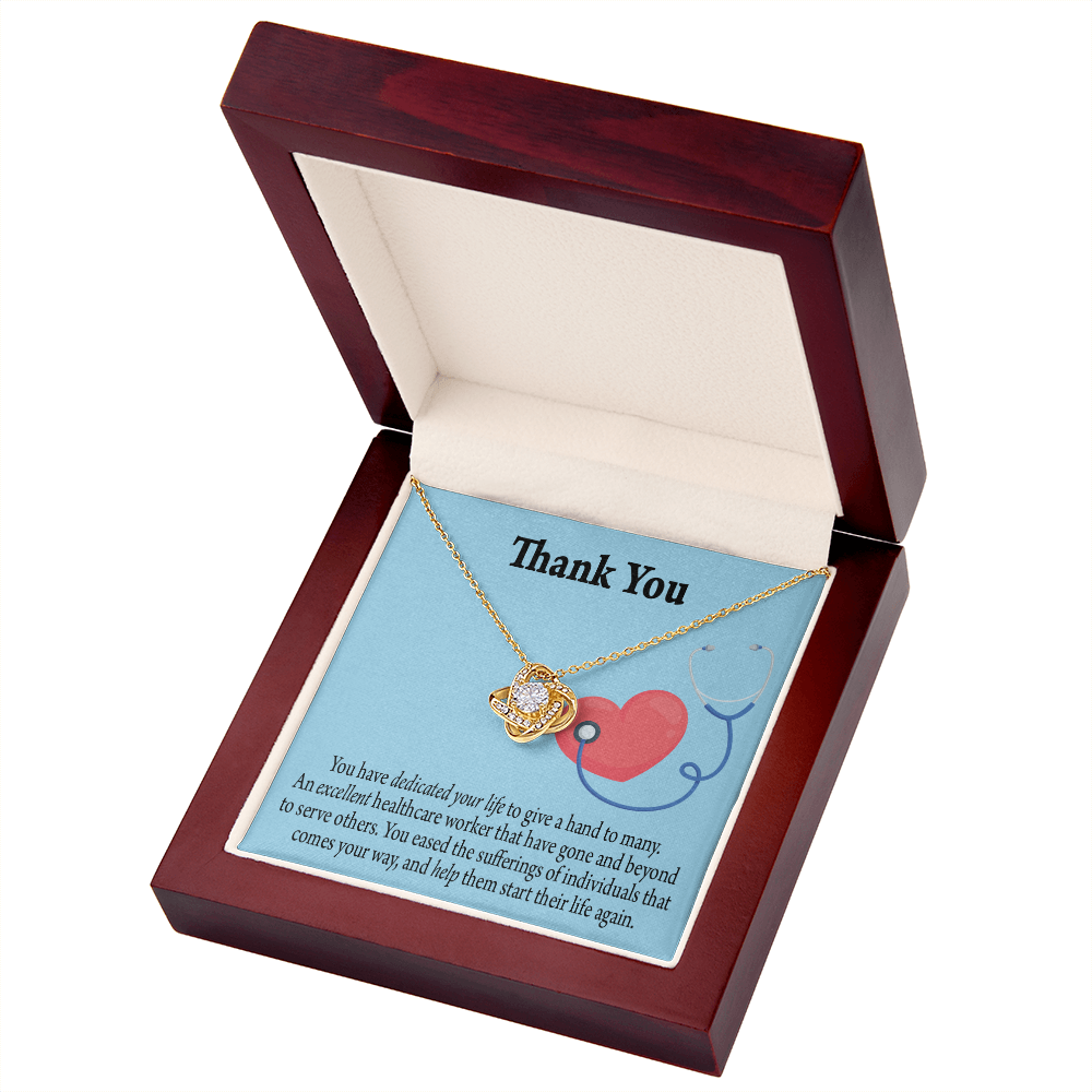 Dedicated Nurse Healthcare Medical Worker Nurse Appreciation Gift Infinity Knot Necklace Message Card-Express Your Love Gifts