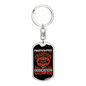 Dedication Of Firefighters Keychain Stainless Steel or 18k Gold Dog Tag Keyring-Express Your Love Gifts