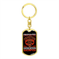 Dedication Of Firefighters Keychain Stainless Steel or 18k Gold Dog Tag Keyring-Express Your Love Gifts