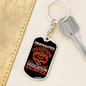 Dedication Of Firefighters Keychain Stainless Steel or 18k Gold Dog Tag Keyring-Express Your Love Gifts
