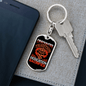 Dedication Of Firefighters Keychain Stainless Steel or 18k Gold Dog Tag Keyring-Express Your Love Gifts