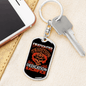 Dedication Of Firefighters Keychain Stainless Steel or 18k Gold Dog Tag Keyring-Express Your Love Gifts