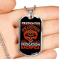 Dedication Of Firefighters Stainless Steel or 18k Gold Dog Tag 24" Chain-Express Your Love Gifts