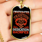 Dedication Of Firefighters Stainless Steel or 18k Gold Dog Tag 24" Chain-Express Your Love Gifts