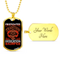 Dedication Of Firefighters Stainless Steel or 18k Gold Dog Tag 24" Chain-Express Your Love Gifts