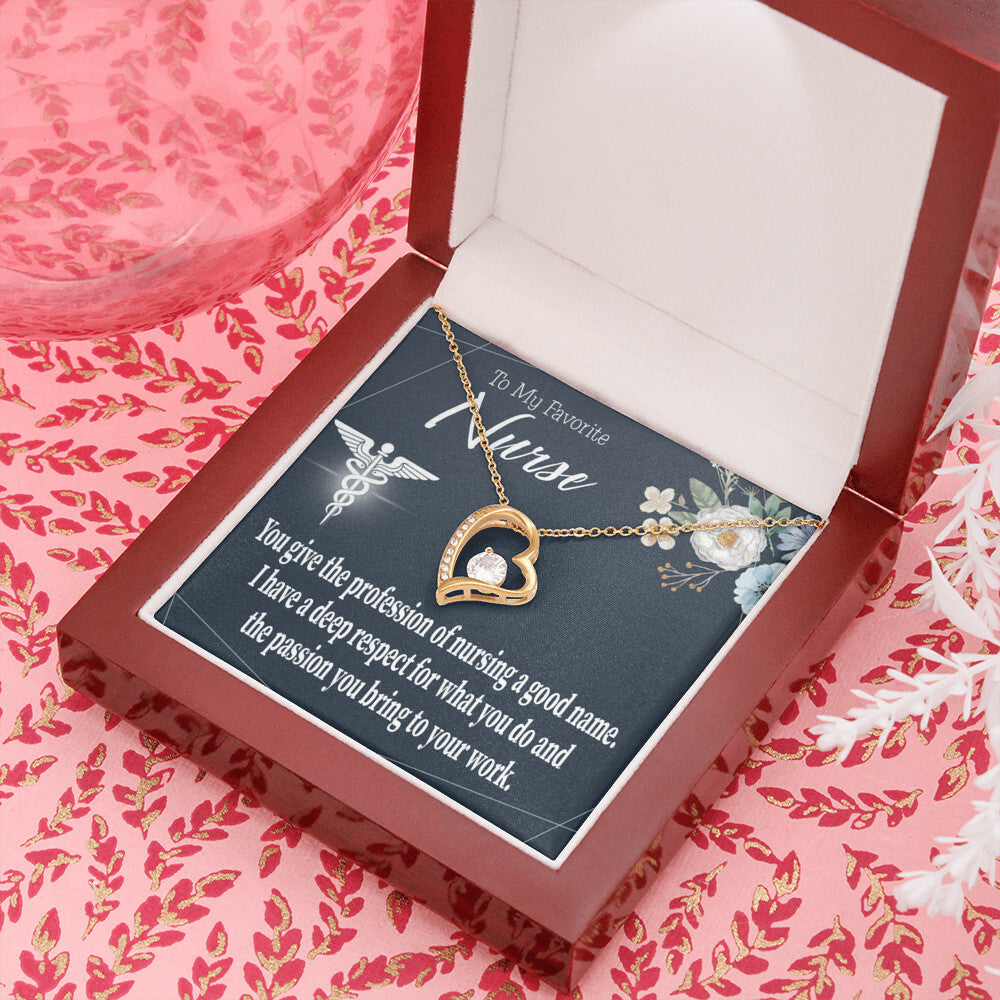 Deep Respect Healthcare Medical Worker Nurse Appreciation Gift Forever Necklace w Message Card-Express Your Love Gifts