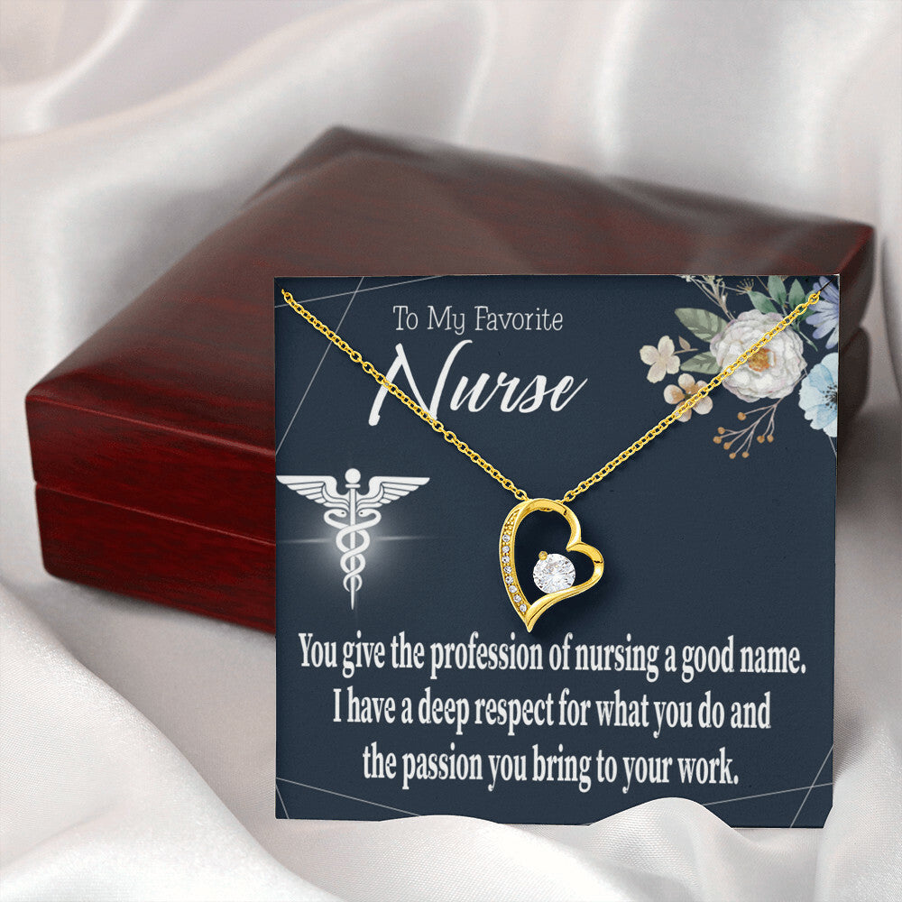 Deep Respect Healthcare Medical Worker Nurse Appreciation Gift Forever Necklace w Message Card-Express Your Love Gifts