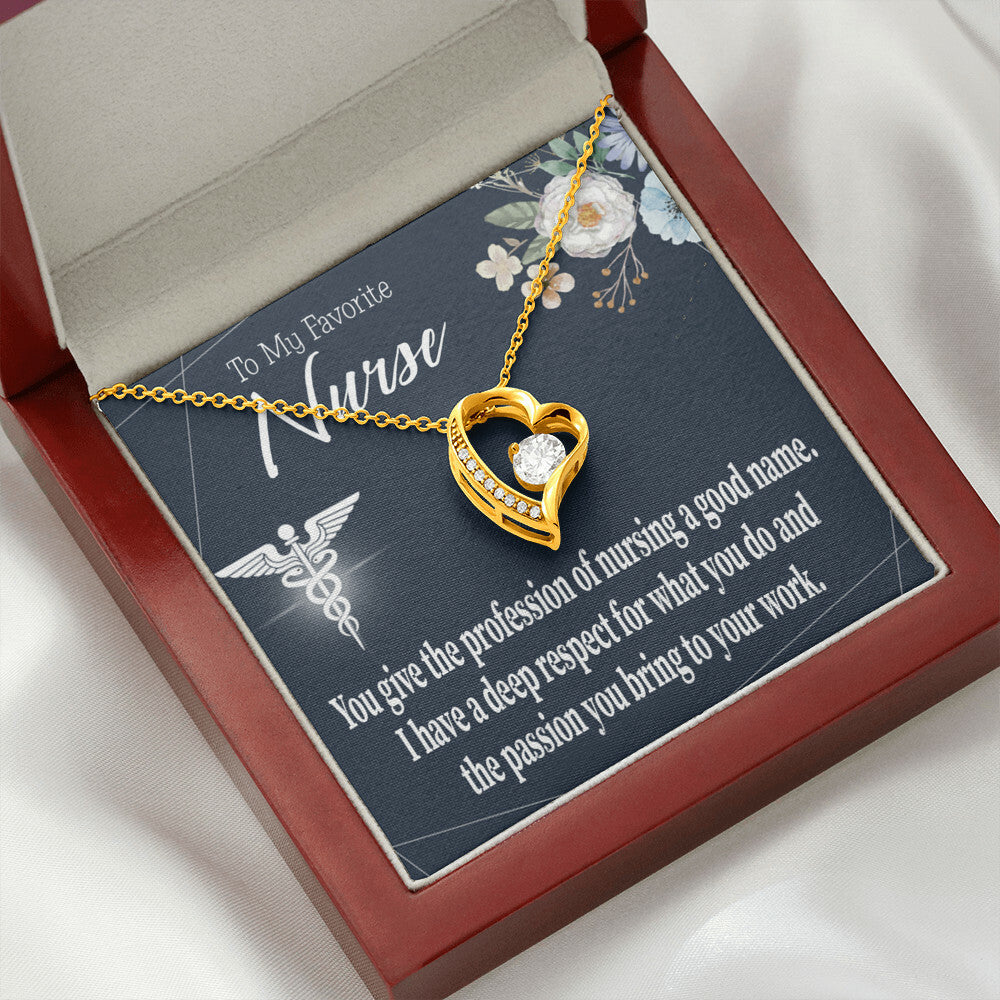 Deep Respect Healthcare Medical Worker Nurse Appreciation Gift Forever Necklace w Message Card-Express Your Love Gifts